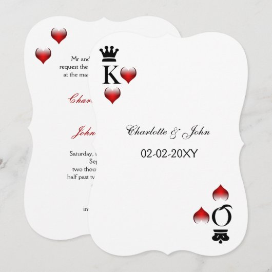 ベガス結婚式招待状 招待状 (正面/裏面)