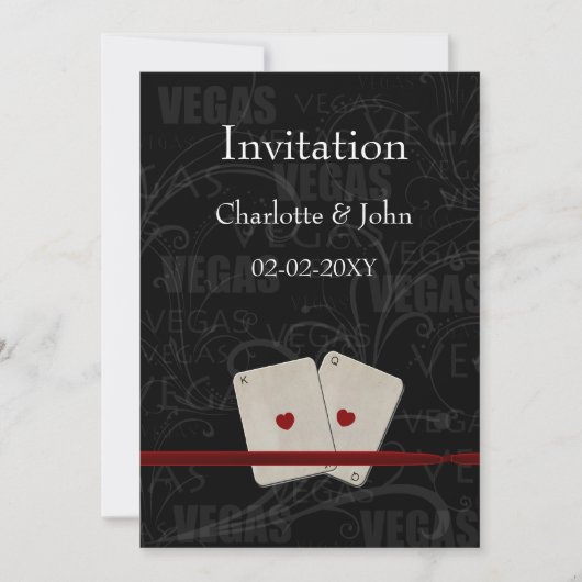 ベガス結婚式招待状 招待状 (正面)