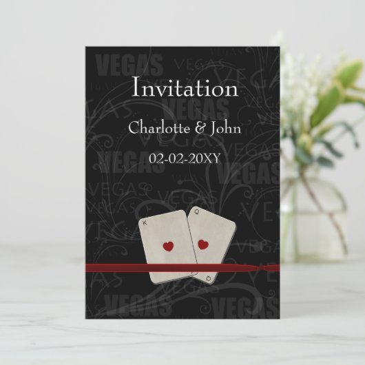 ベガス結婚式招待状 招待状 (スタンド正面)
