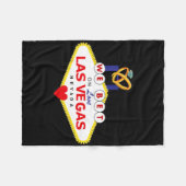 ベガス結婚式新婦新郎おそろいシャワー ハネムーン フリースブランケット (正面(横))