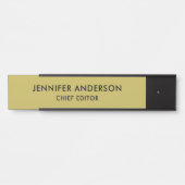 ベガス金ゴールドカラープロフェッショナルクラシカルプレーン サインプレート (正面)