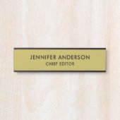 ベガス金ゴールドカラープロフェッショナルクラシカルプレーン サインプレート (正面)