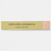 ベガス金ゴールドカラープロフェッショナルクラシカルプレーン サインプレート (正面)