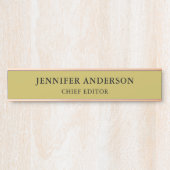 ベガス金ゴールドカラープロフェッショナルクラシカルプレーン サインプレート (正面)