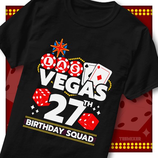 ベガス風27歳の誕生日パーティー・スクワッド Tシャツ