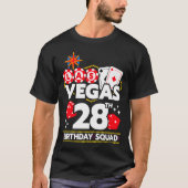 ベガス風28歳の誕生日パーティー仲間 Tシャツ (正面)