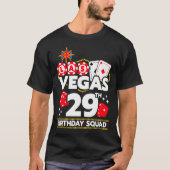 ベガス風29歳の誕生日パーティー・スクワッド Tシャツ (正面)