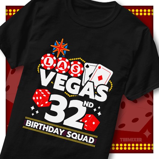 ベガス風32歳の誕生日パーティー・マッチンググッズ Tシャツ