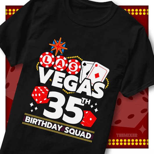 ベガス風35歳の誕生日パーティー・マッチンググッズ Tシャツ