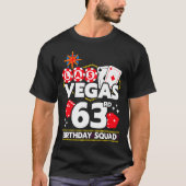 ベガス風63歳の誕生日パーティー・デザイン Tシャツ (正面)