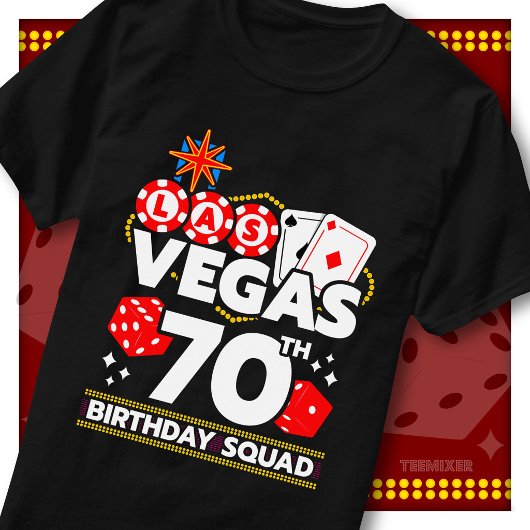 ベガス風70歳の誕生日パーティー・マッチンググッズ Tシャツ