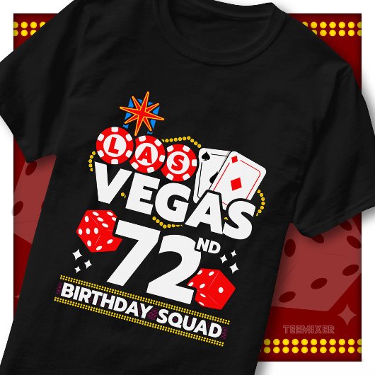 ベガス風72歳の誕生日パーティー・デザイン Tシャツ