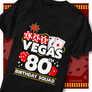 ベガス風80歳の誕生日パーティー・バチェラーグッズ Tシャツ