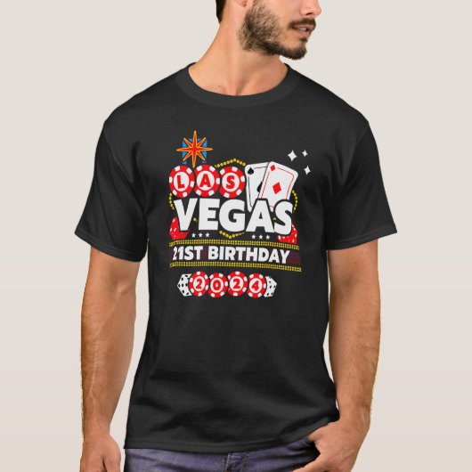 ベガス21歳の誕生日 – ベガス誕生日 – ベガス誕生 Tシャツ (正面)