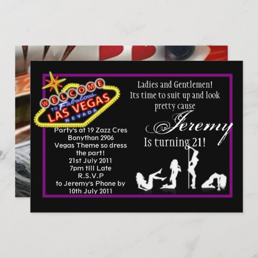 ベガス21 招待状 (正面/裏面)