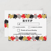 ベガス ウェディング カジノ RSVP 返信カード 招待状 (正面/裏面)