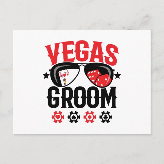 ベガス ウェディング - グルーム - ベガス バチェラーパーティー スクワッド ポストカード (正面)