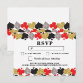 ベガス ウェディング ラスベガス カジノ 返信 カード (正面/裏面)