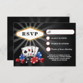 ベガス カジノ ウェディング 返信カード ラスベガス (正面/裏面)