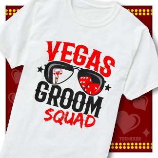 ベガス・グルーム・スカッド バチェラー・パーティー クール・カジノ・クルー Tシャツ