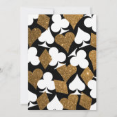 ベガス ゴールド グリッター テーマのブライズメイド パーティー 招待状 (裏面)