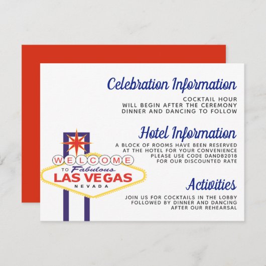 ベガス サイン 詳細カード エンクロージャーカード (正面/裏面)