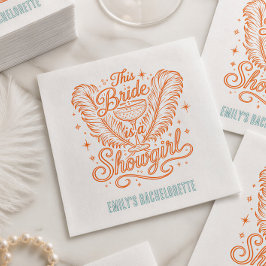 ベガス ショーガール オレンジ ミント バチェラーette 花嫁 スタンダードカクテルナプキン