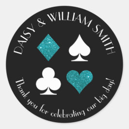 ベガス テーマ オーダーメイド テキスト ステッカー ティール グリッター