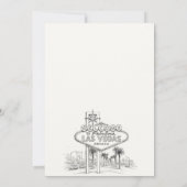 ベガス ネバダ州 スケッチ 風景 結婚式 セーブザデート (裏面)