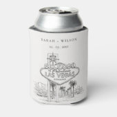 ベガス ネバダ州 スケッチ 風景 結婚式 缶クーラー (缶裏面)