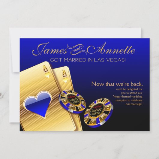 ベガスVIPレセプション | 青 招待状 (正面)