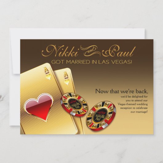 ベガスVIP受付 お問い合わせください 2名様のお名前 チップに記載します 招待状 (正面)