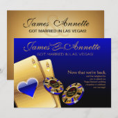 ベガスVIP受付 | 青 招待状 (正面/裏面)