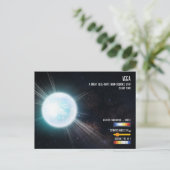 ベガ 輝く星 夏の三角 宇宙 情報グラフィック ポストカード (スタンド正面)