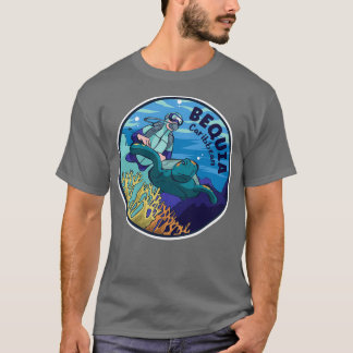 ベキアでのスキューバダイビングカリブの Tシャツ