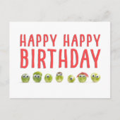ベギおもしろいー誕生日 – かわいいスプラウトデザイン ポストカード (正面)