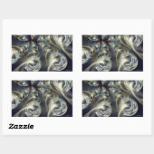 ベギード抽象芸術 長方形シール (シート)