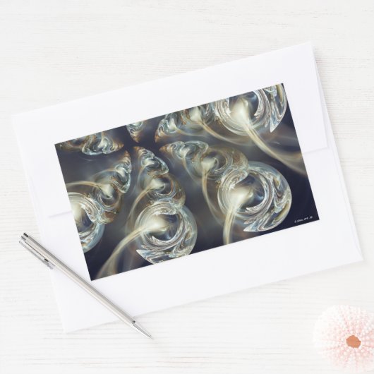 ベギード抽象芸術 長方形シール (封筒)