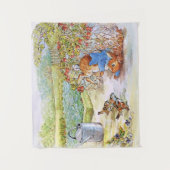 ベギーパッチでタンブルするウサギのピーター タペストリー (正面)