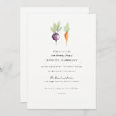 ベギー・デュオ |水彩バースデーパーティー招待状 招待状 (正面/裏面)