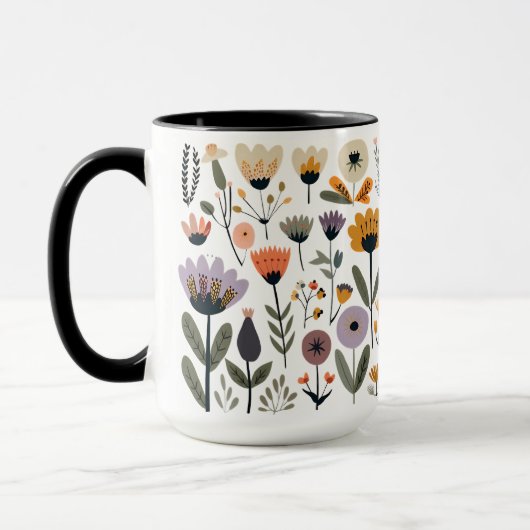 ベクターの花のコレクション マグカップ (左)