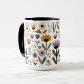 ベクターの花のコレクション マグカップ (正面左)