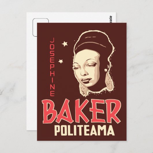 ベクターアートジョセフィーヌベイカーアットザポリテアマ ポストカード (正面/裏面)