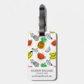 ベクターイメージの継ぎ目が無いパターン ラゲッジタグ (裏面縦)