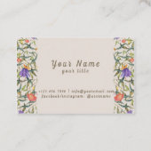 ベクターウォーターの色peacocks花イラストレーション 名刺 (裏面)