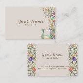 ベクターウォーターの色peacocks花イラストレーション 名刺 (正面/裏面)