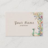 ベクターウォーターの色peacocks花イラストレーション 名刺 (正面)