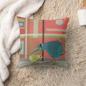 ベクターキウイバードファミリー クッション (ブランケット)