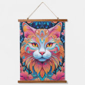 ベクターキャットウォールタペストリー 吊り下げ型タペストリー (正面)