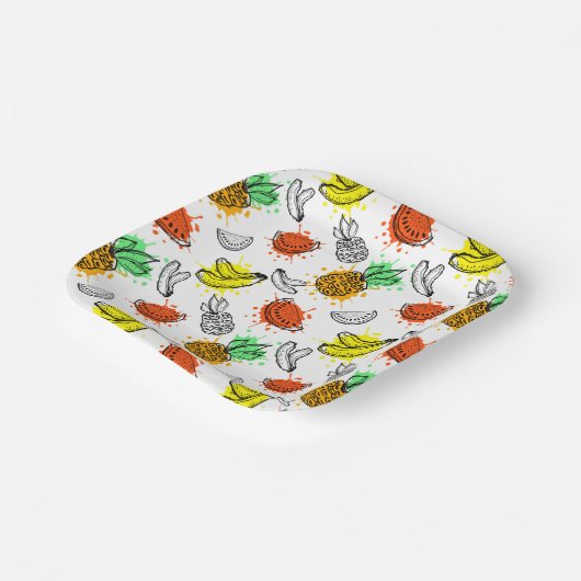 ベクターグラフィックシームレスパターン ペーパープレート (傾斜あり)